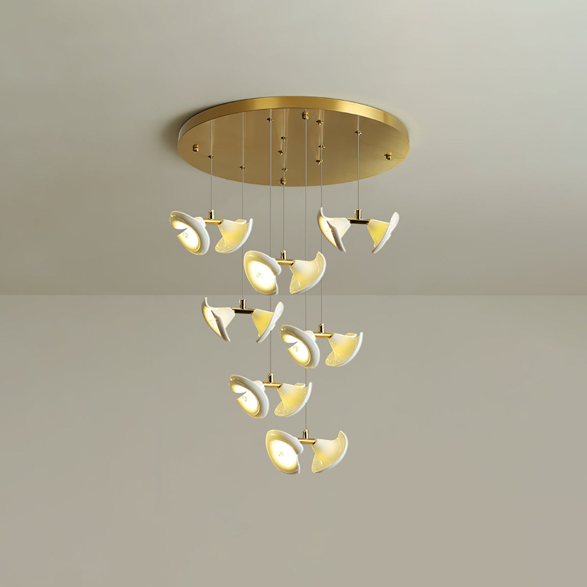 Ernoreth Art Deco Keramik Kronleuchter