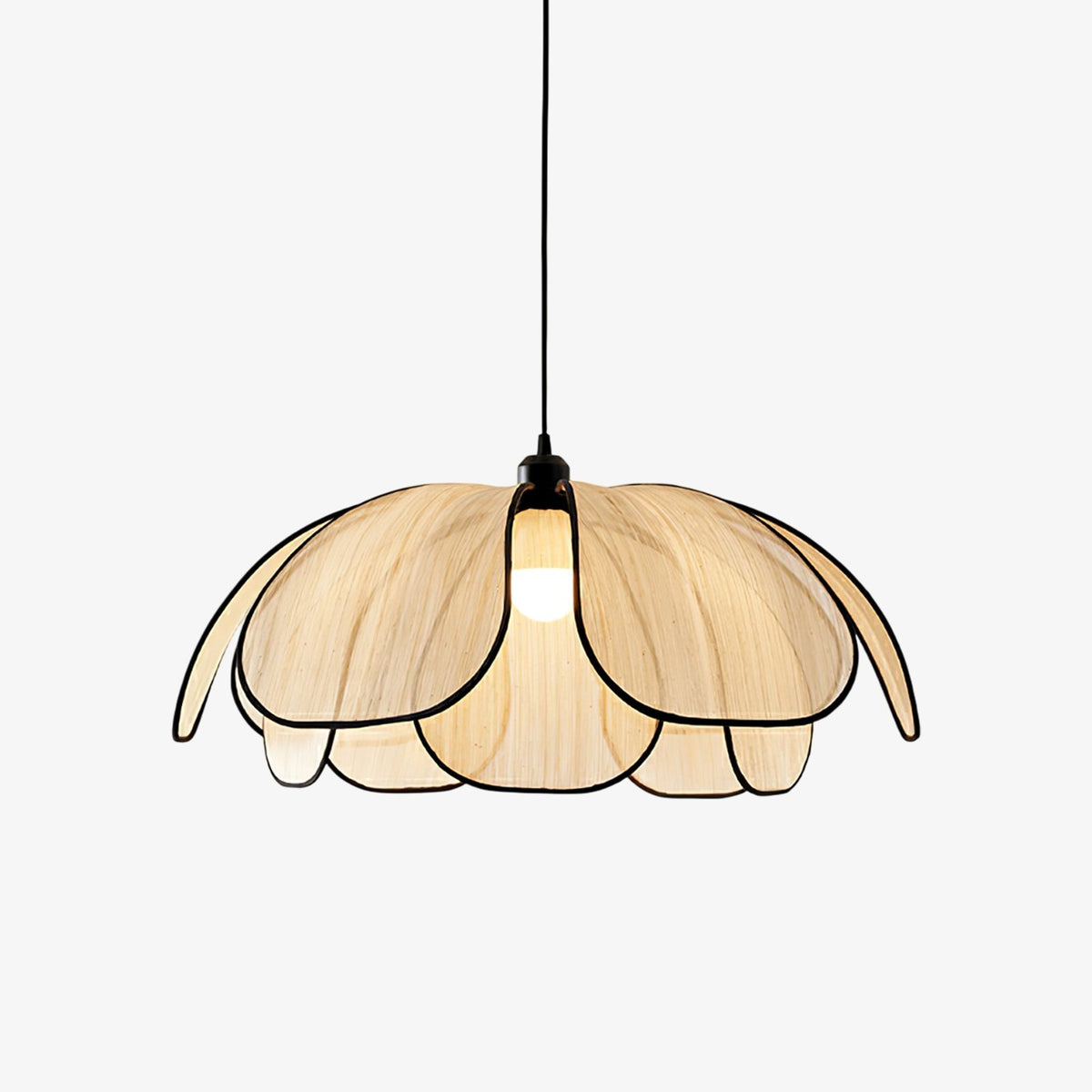 Elthaus Pendelleuchte Blossom Leaf aus Faser
