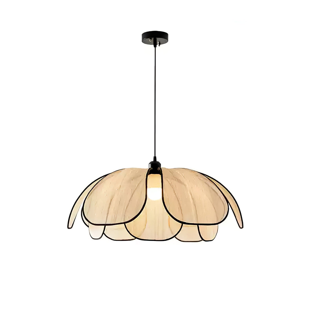 Elthaus Pendelleuchte Blossom Leaf aus Faser