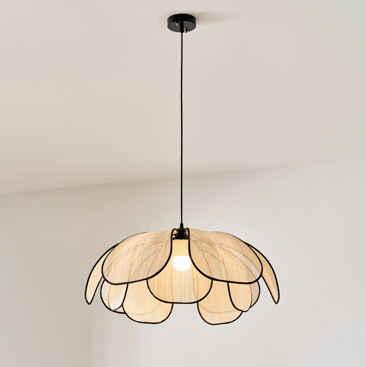 Elthaus Pendelleuchte Blossom Leaf aus Faser