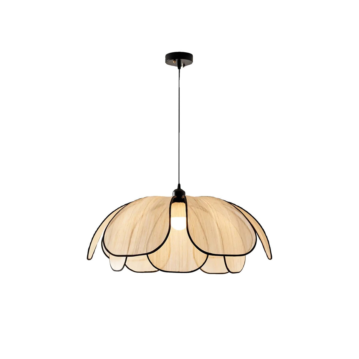 Elthaus Pendelleuchte Blossom Leaf aus Faser