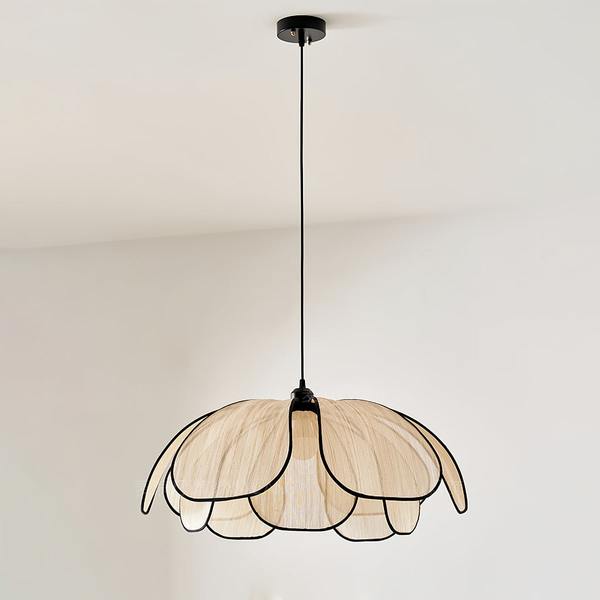 Elthaus Pendelleuchte Blossom Leaf aus Faser