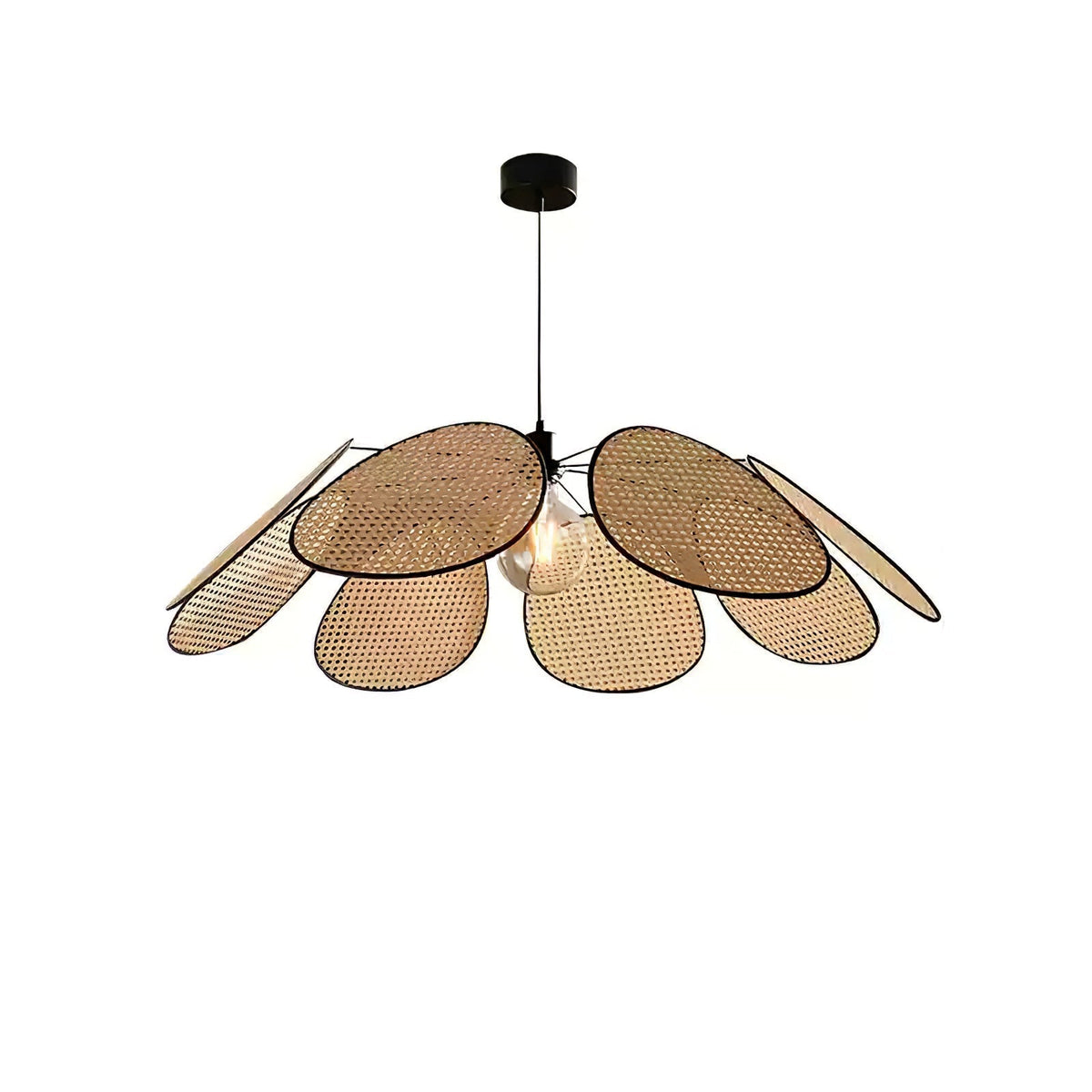 Orvara Pendelleuchte Blossom Petal aus Rattan