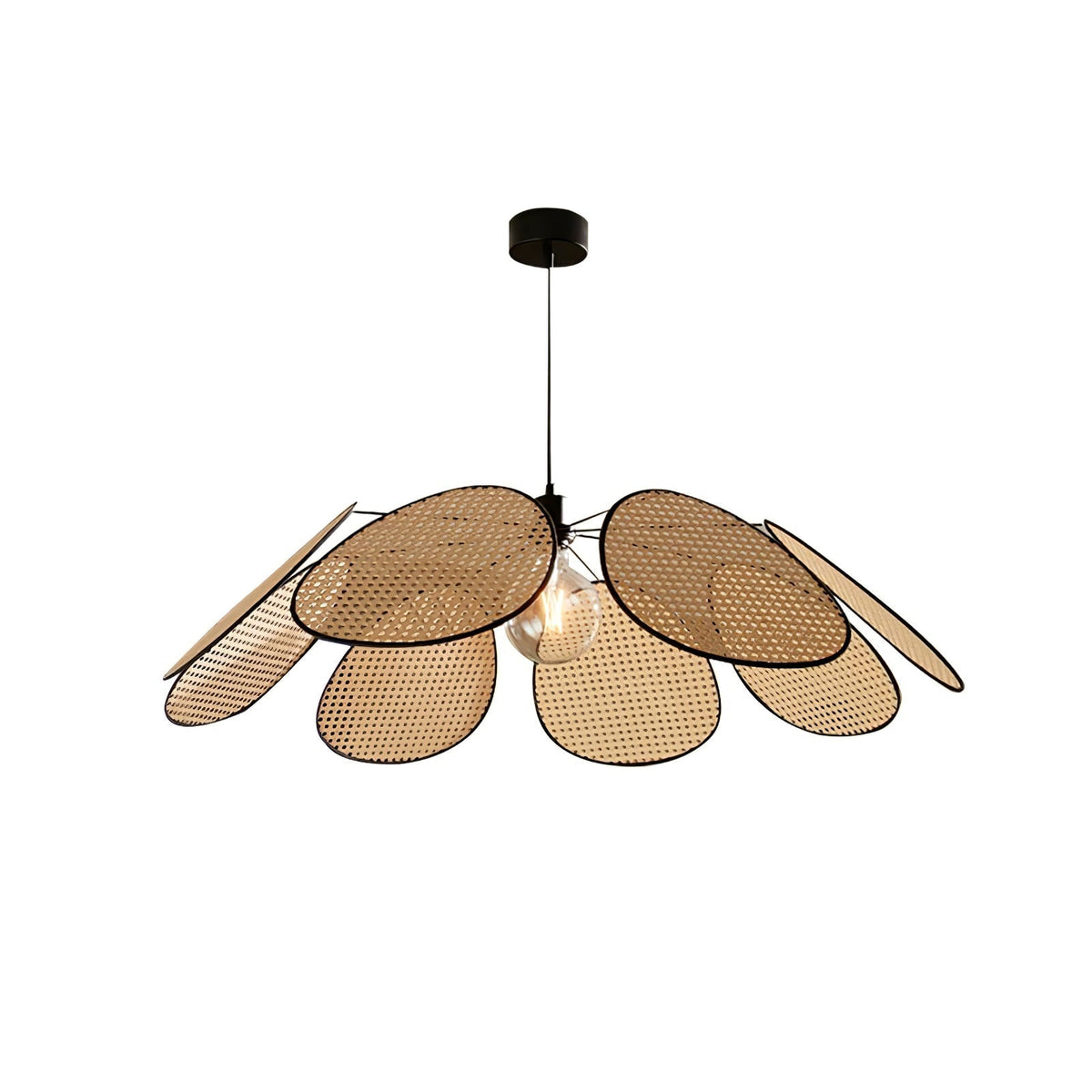 Orvara Pendelleuchte Blossom Petal aus Rattan