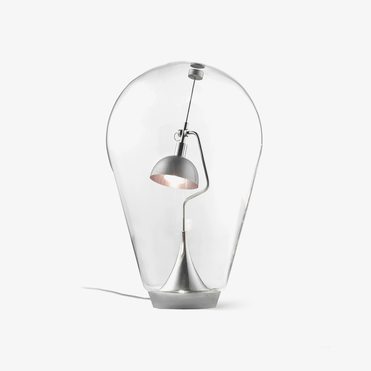 Veroce Glas-Industrie-Tischleuchte