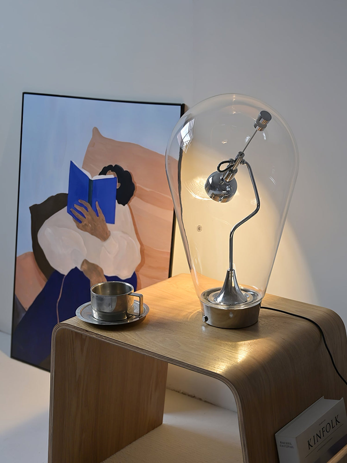 Veroce Glas-Industrie-Tischleuchte