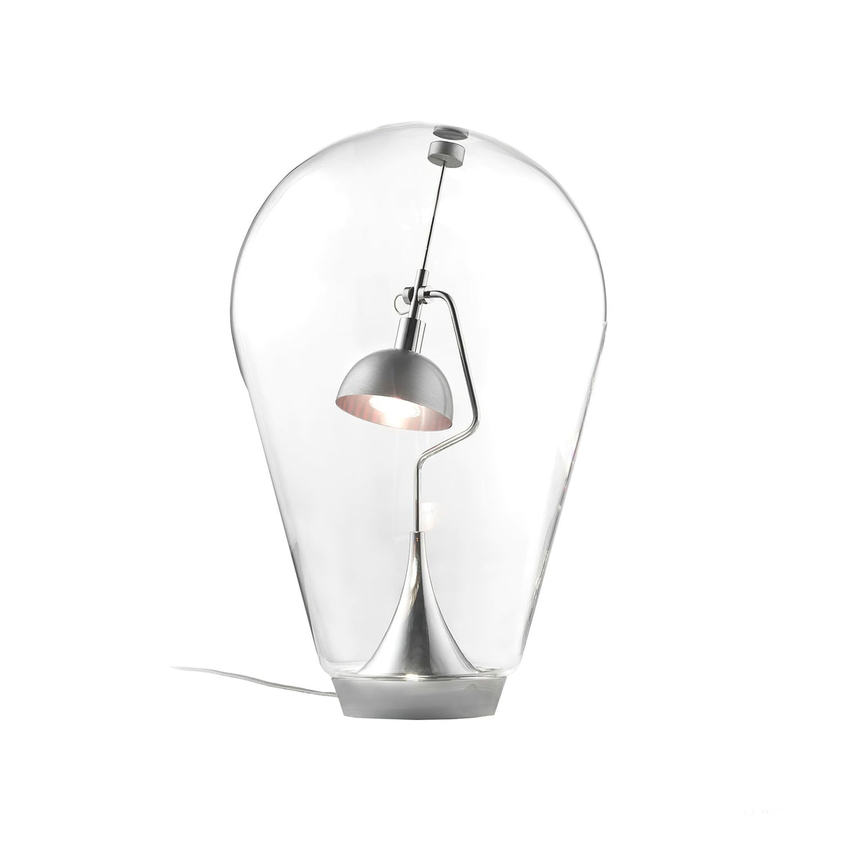 Veroce Glas-Industrie-Tischleuchte