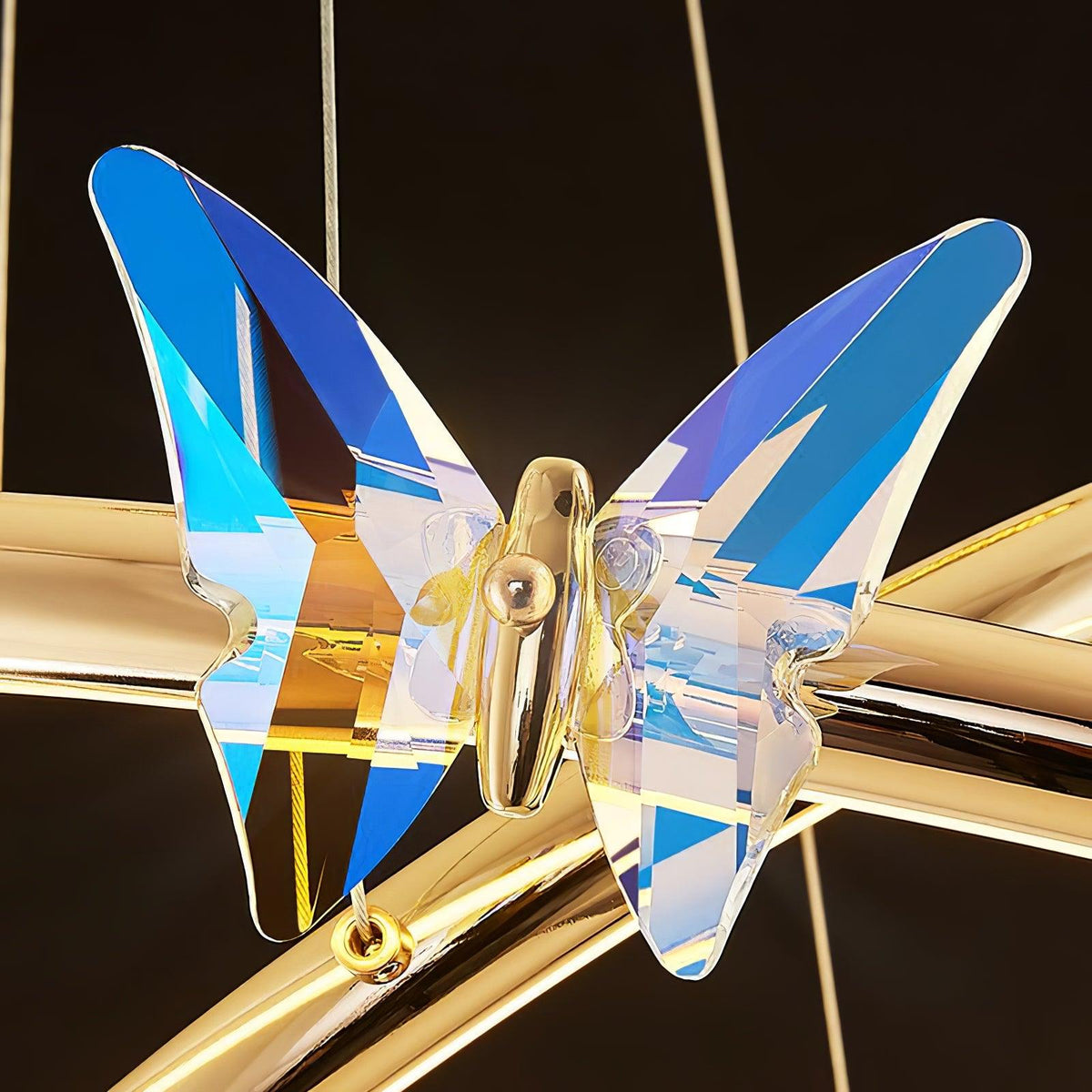 Alen Kronleuchter Schmetterling Kristallring Elegant