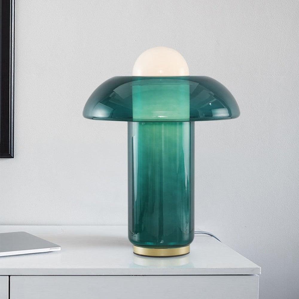 Navlen Tischleuchte aus grünem Glas