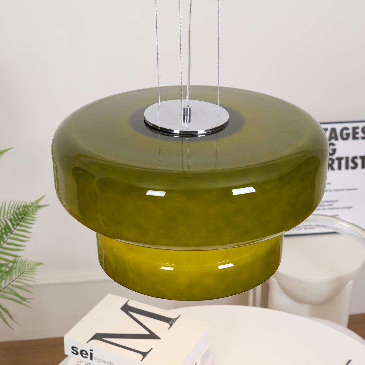 Zerithce Pendelleuchte aus Glas, modern minimalistisch für Wohnzimmer | Cielum