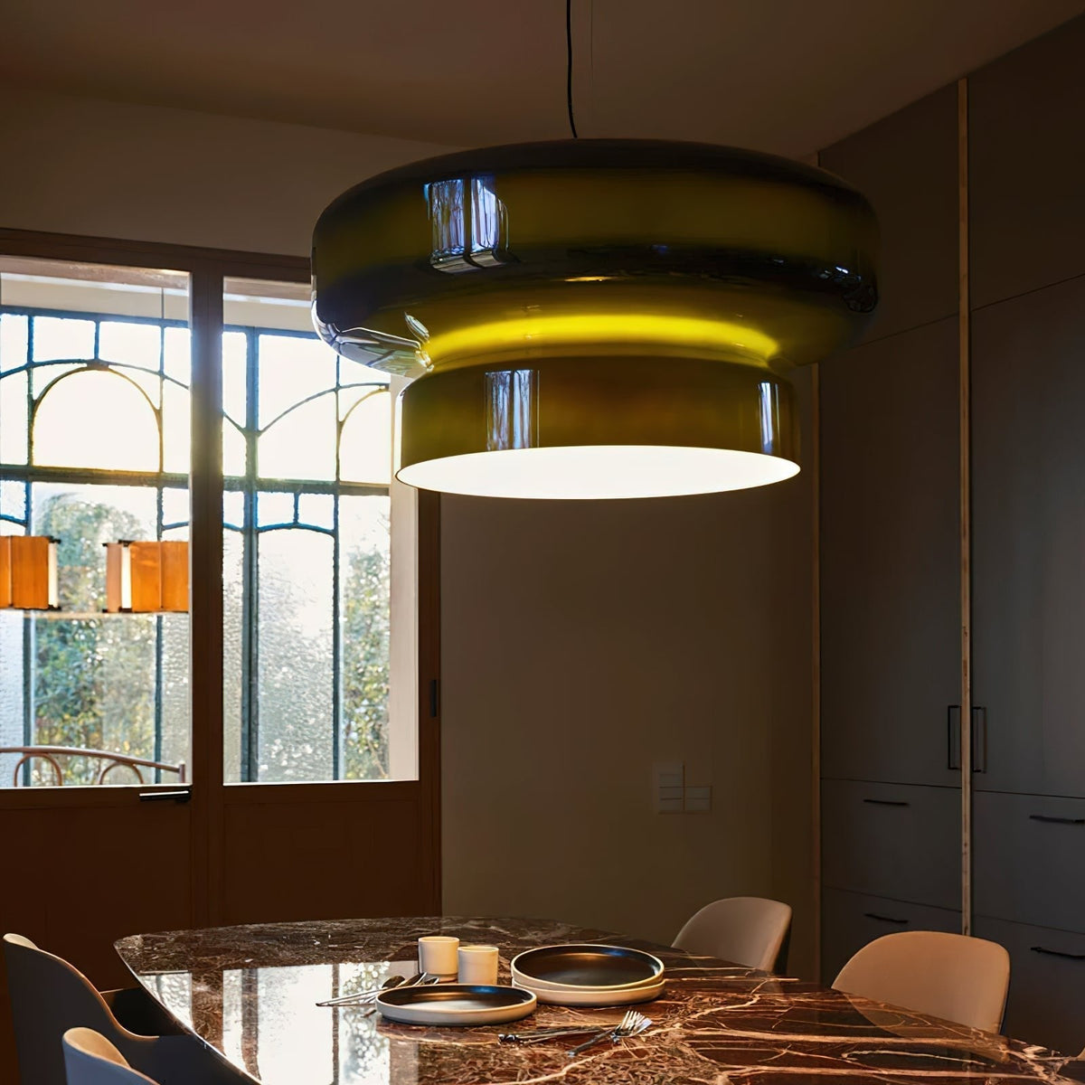 Zerithce Pendelleuchte aus Glas, modern minimalistisch für Wohnzimmer | Cielum