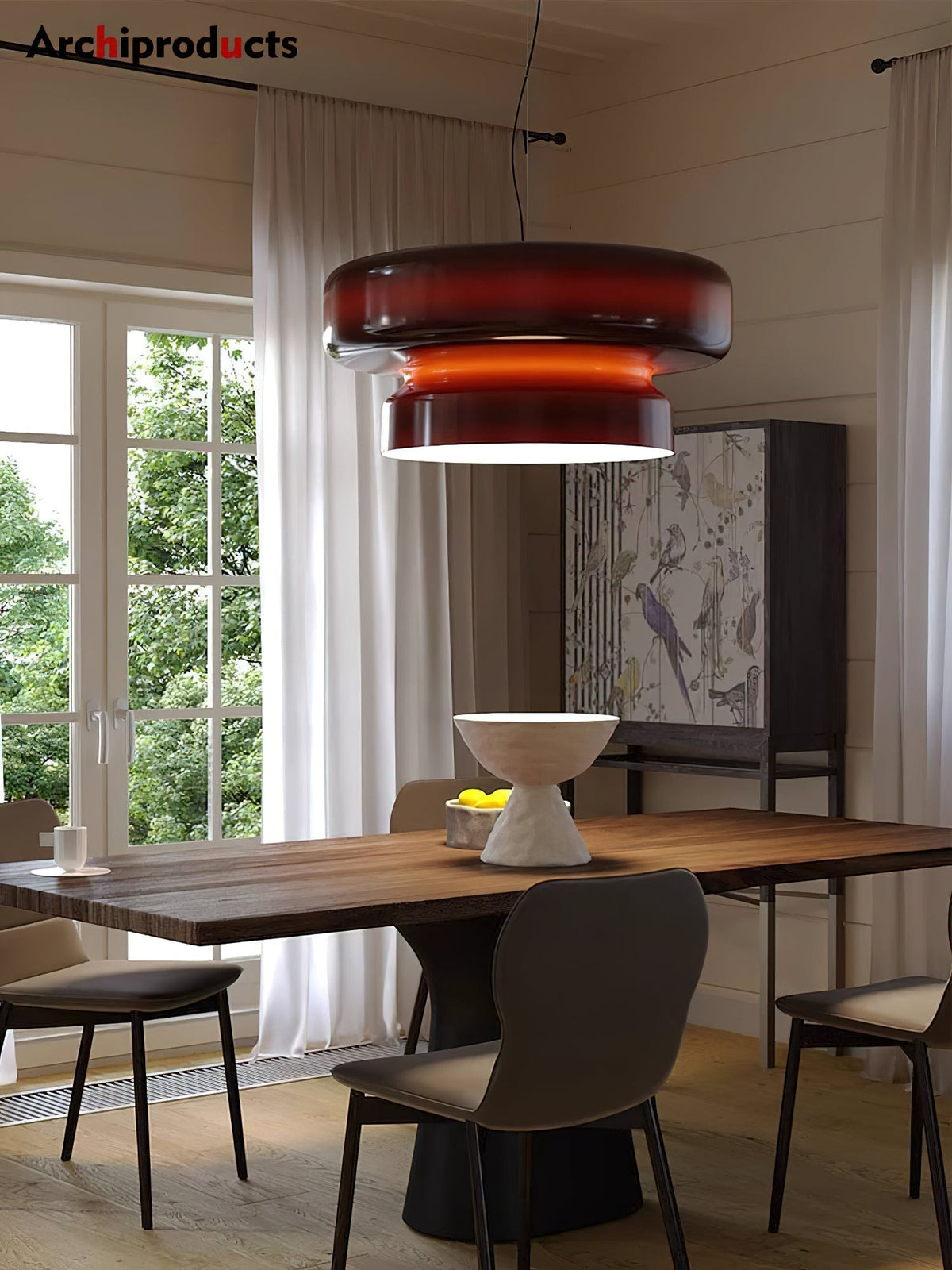 Zerithce Pendelleuchte aus Glas, modern minimalistisch für Wohnzimmer | Cielum