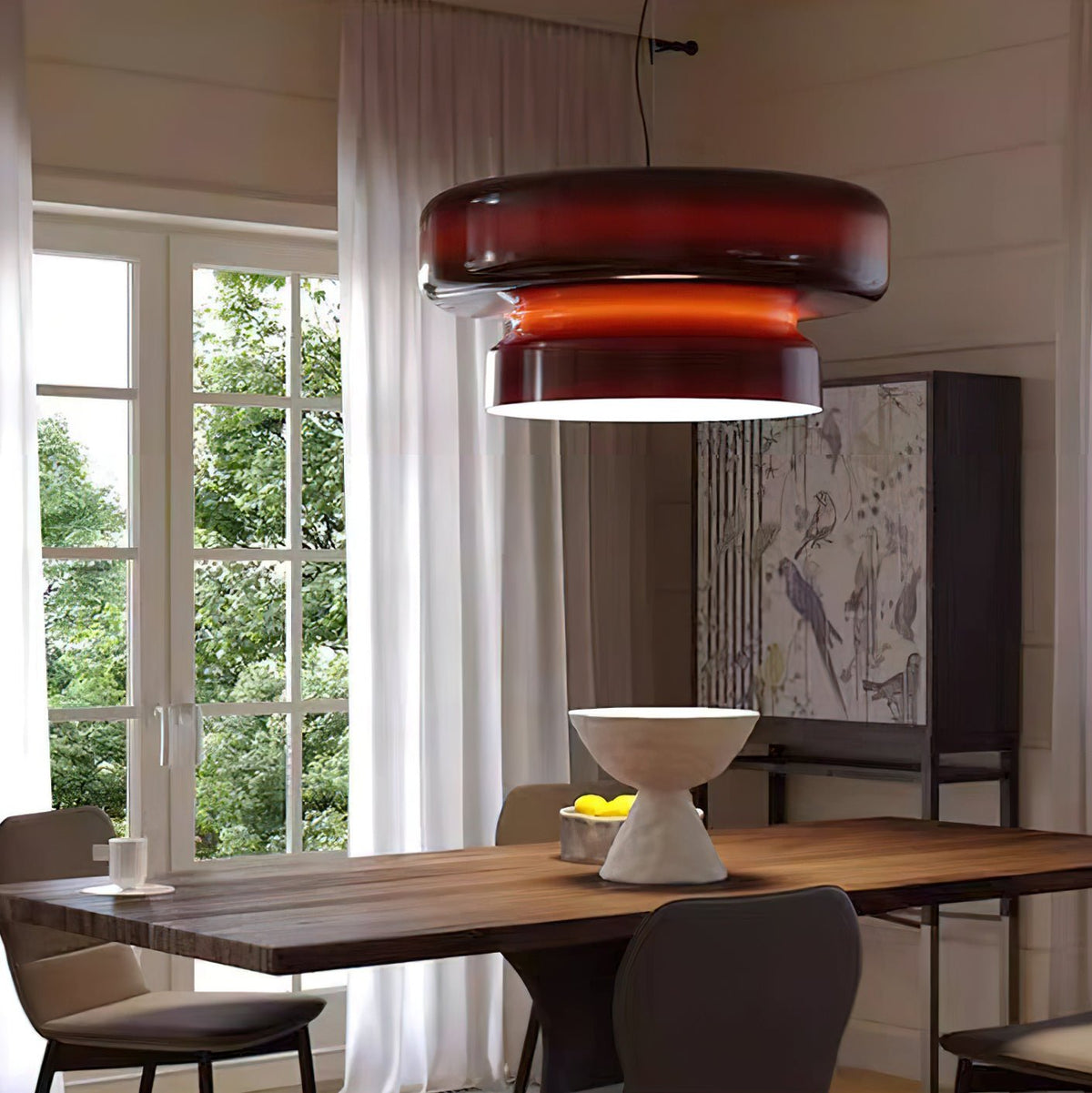 Zerithce Pendelleuchte aus Glas, modern minimalistisch für Wohnzimmer | Cielum