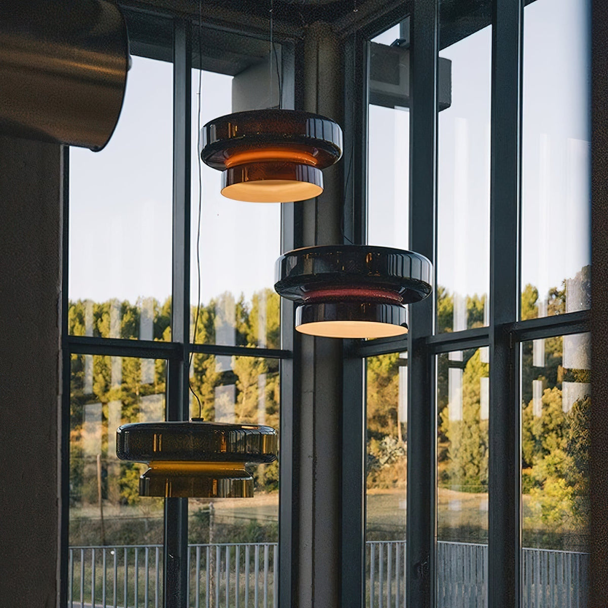 Zerithce Pendelleuchte aus Glas, modern minimalistisch für Wohnzimmer | Cielum