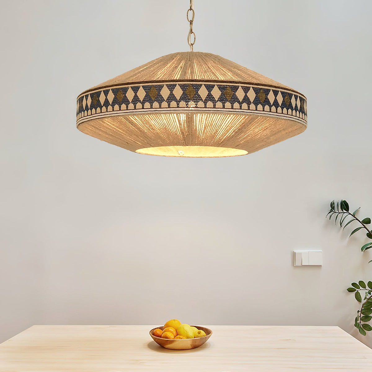 Calyce Pendelleuchte aus Stoff Cozy