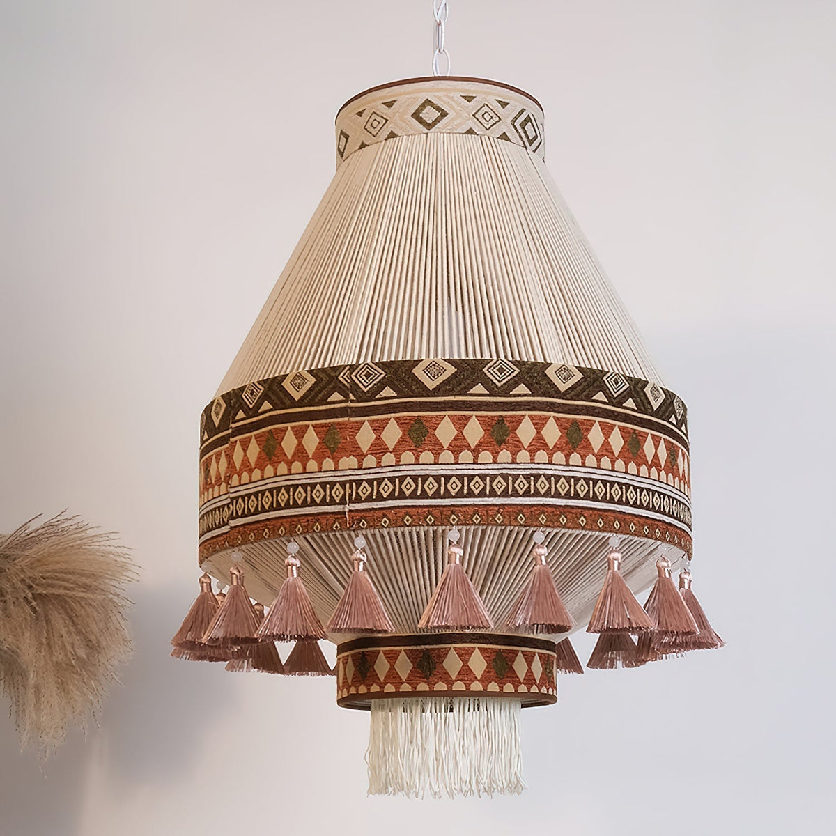 Calyce Pendelleuchte aus Stoff Cozy