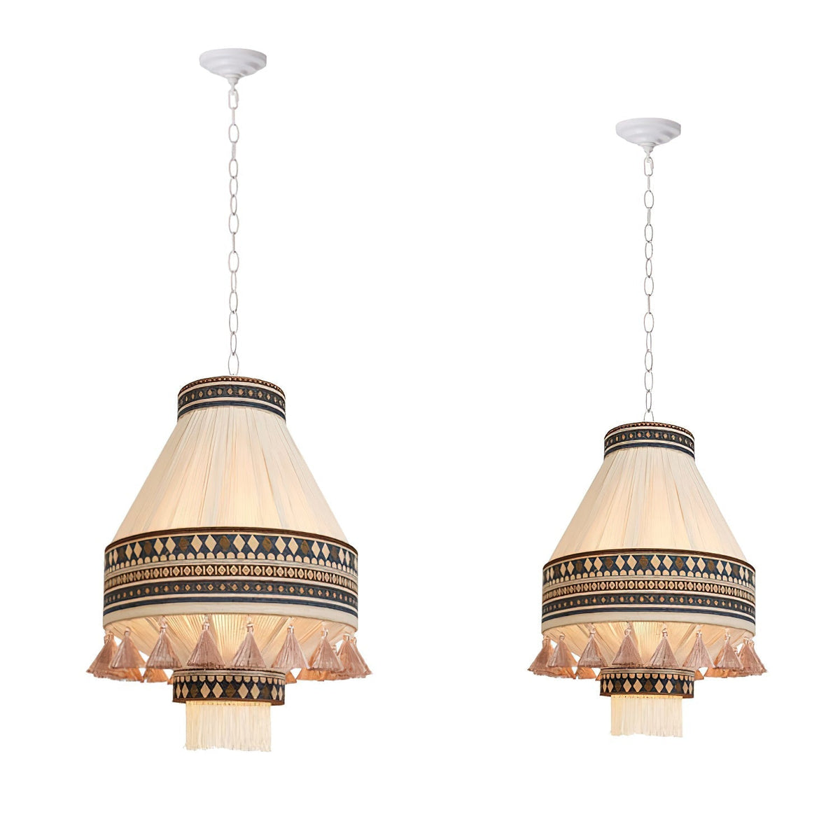 Calyce Pendelleuchte aus Stoff Cozy