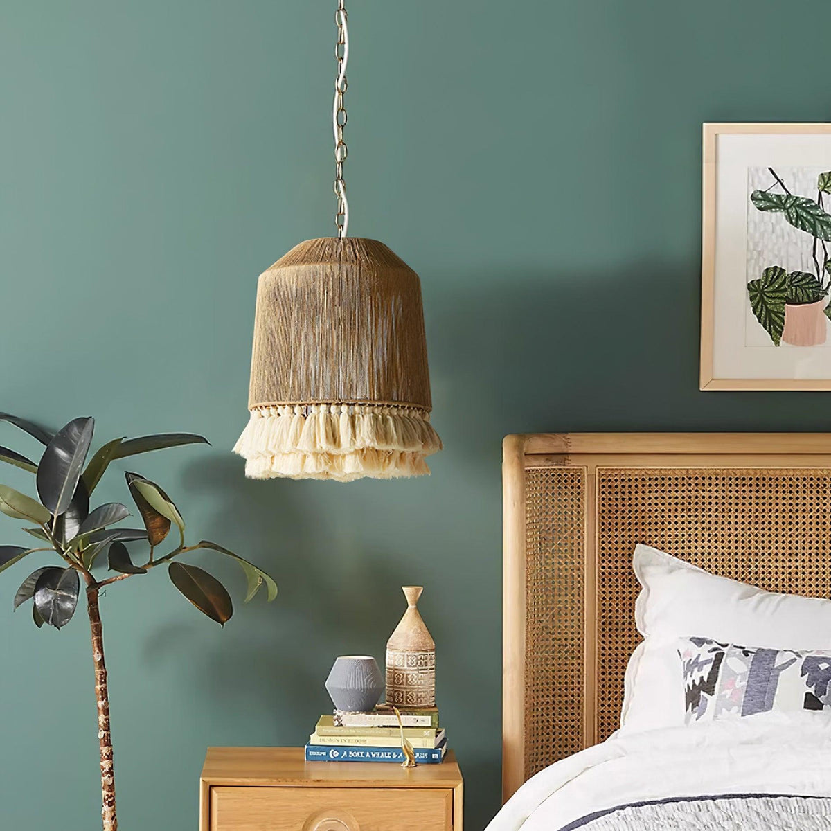 Serenenne Pendelleuchte Baumwolle Quasten Hanfseil für Wohnzimmer Schlafzimmer | Cielum