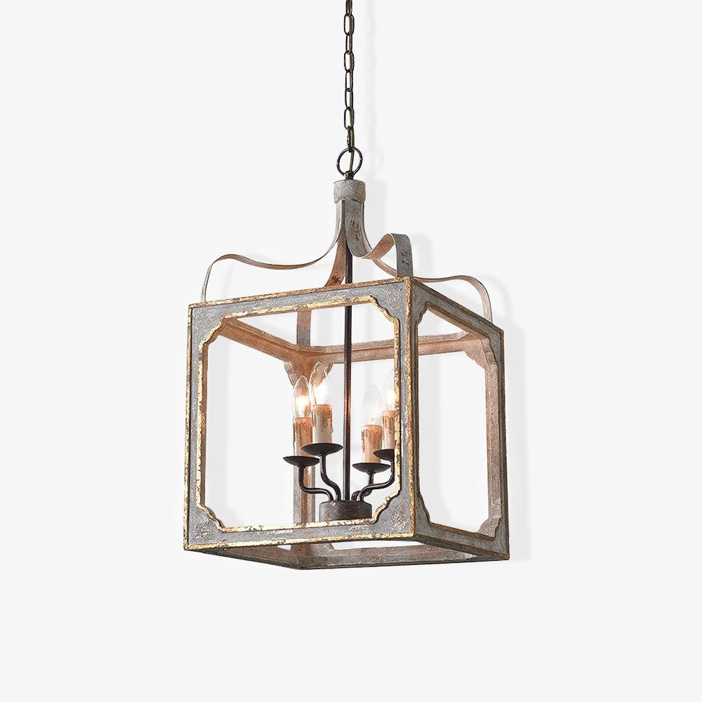 Cirivian Kronleuchter Rustic Cube Vintage Rahmen