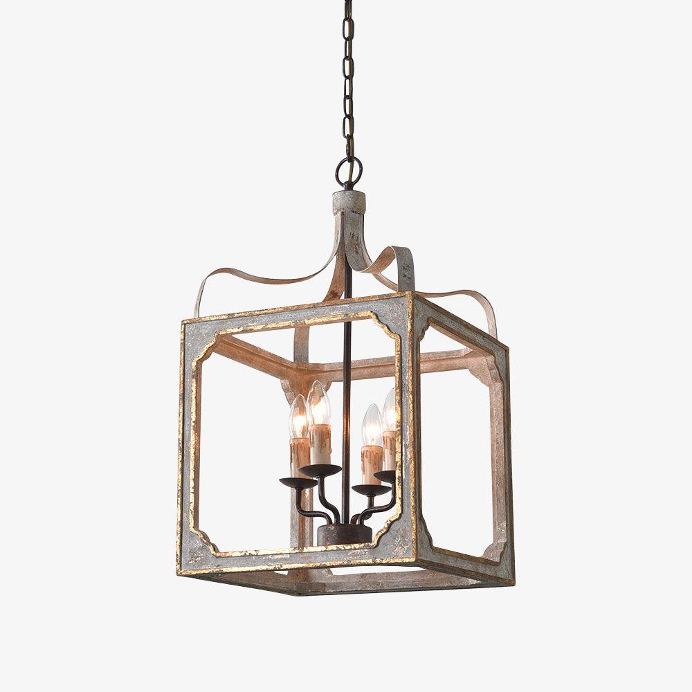 Cirivian Kronleuchter Rustic Cube Vintage Rahmen