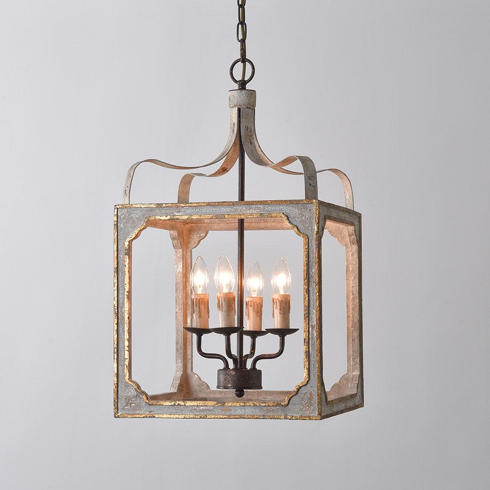 Cirivian Kronleuchter Rustic Cube Vintage Rahmen