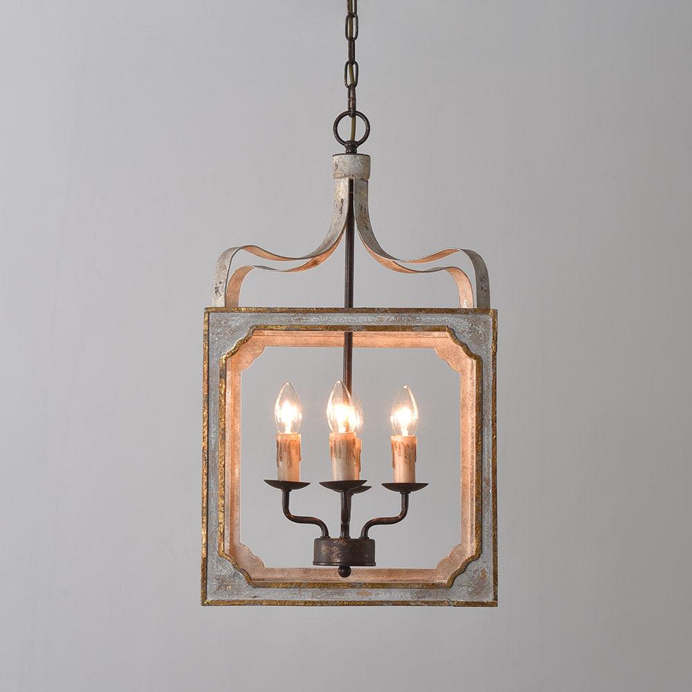 Cirivian Kronleuchter Rustic Cube Vintage Rahmen