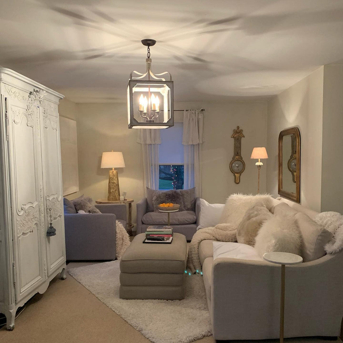 Cirivian Kronleuchter Rustic Cube Vintage Rahmen
