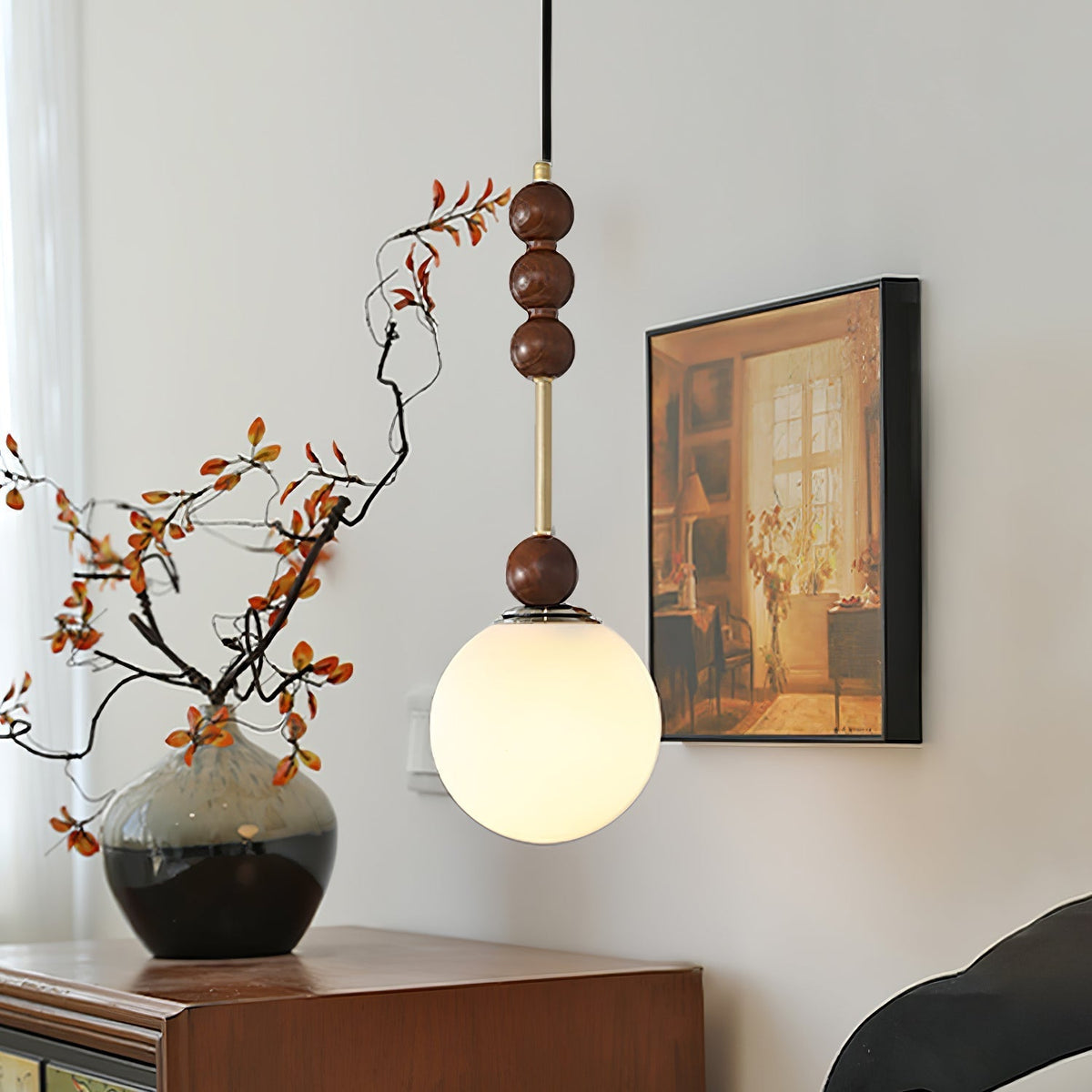 Miraleth Minimalistische Pendelleuchte aus Holz