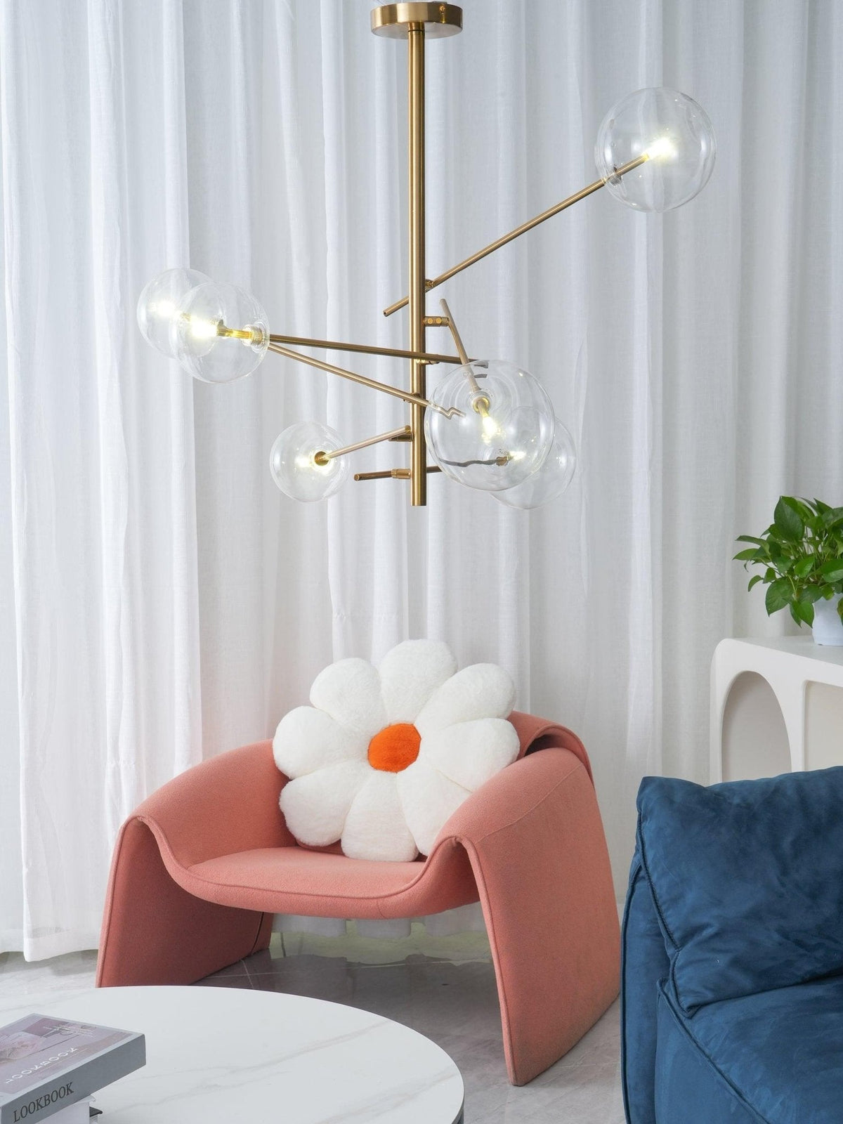 Aveno Kronleuchter LED Kristall transparent