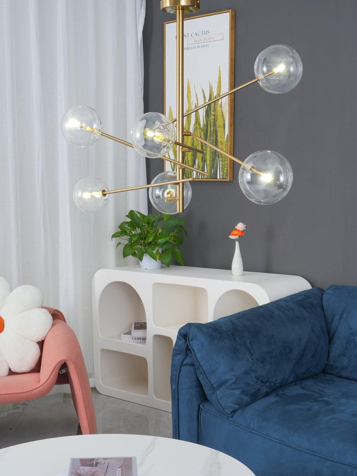 Aveno Kronleuchter LED Kristall transparent