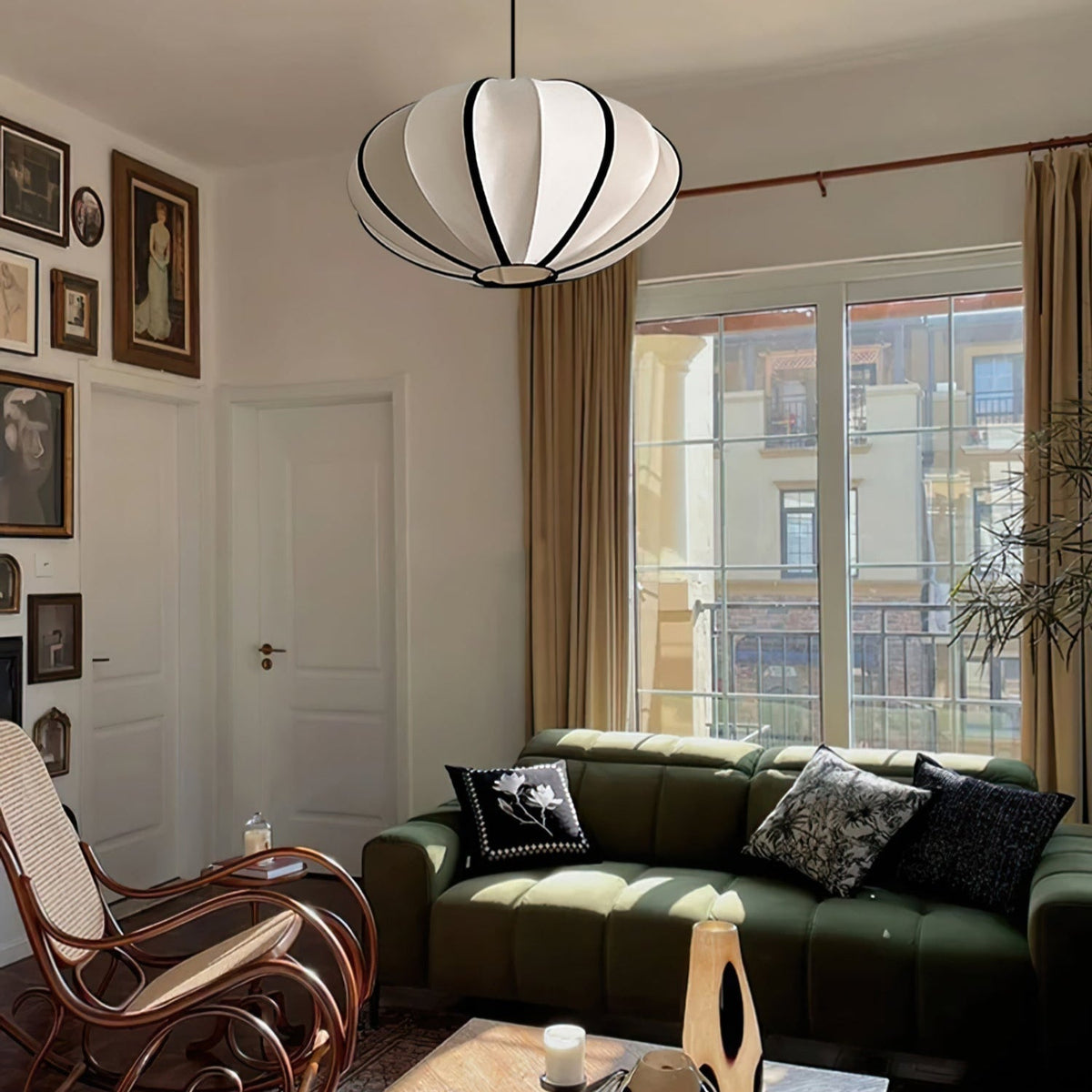 Lineriella moderne Stoff-Pendelleuchte