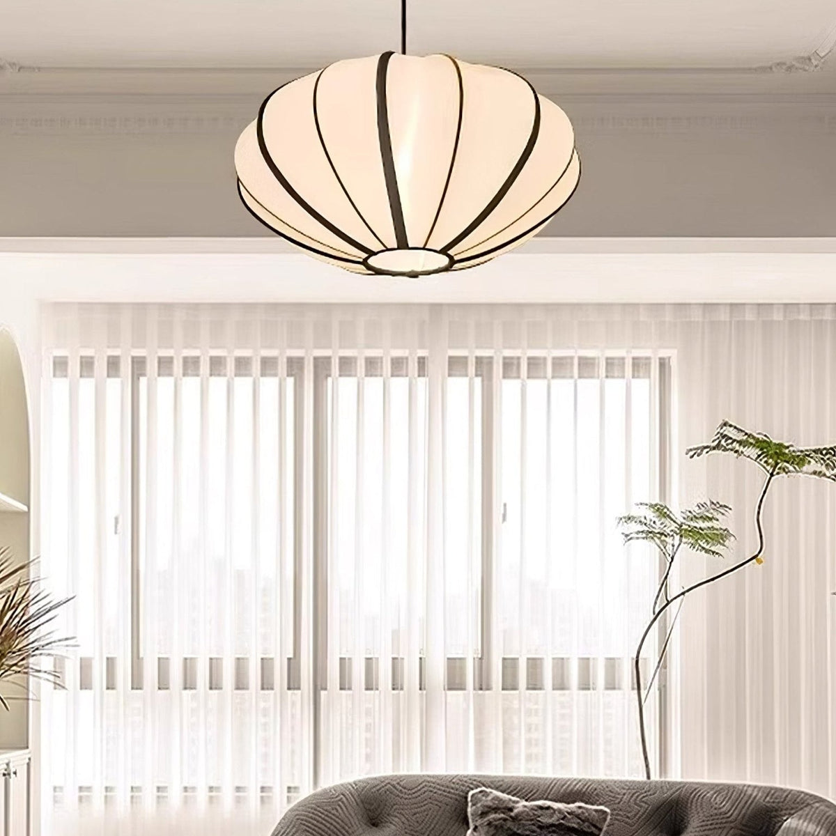 Lineriella moderne Stoff-Pendelleuchte