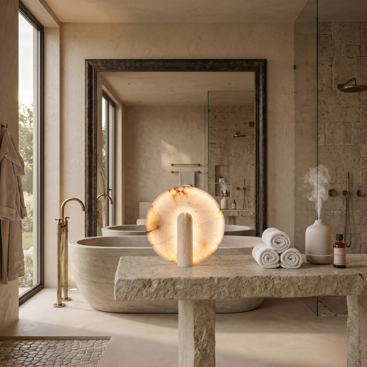 Yavren Tischleuchte aus Alabaster