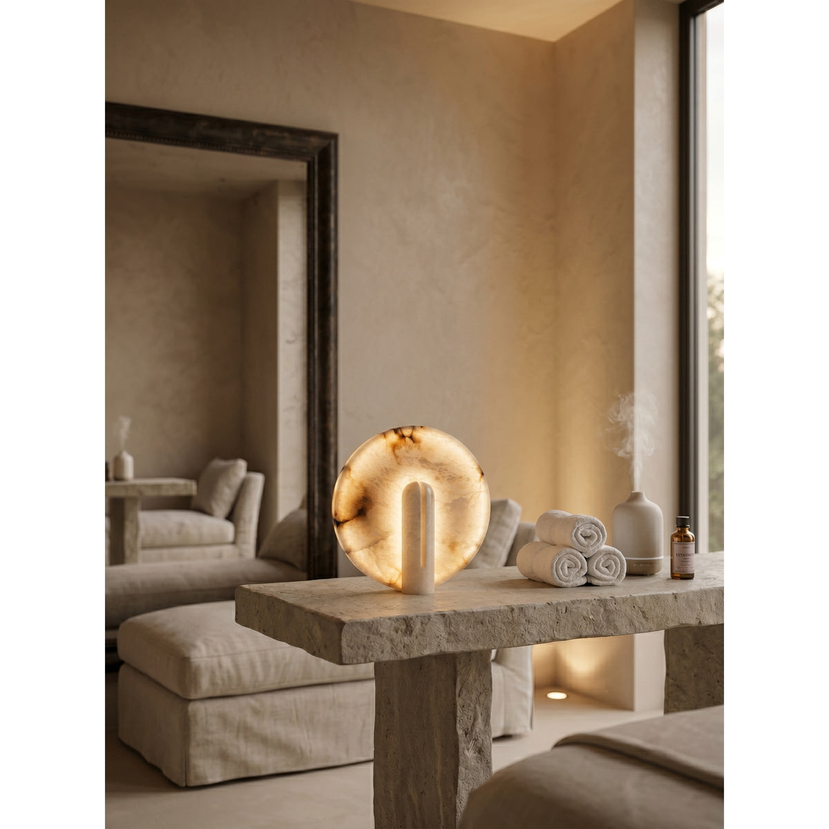 Yavren Tischleuchte aus Alabaster