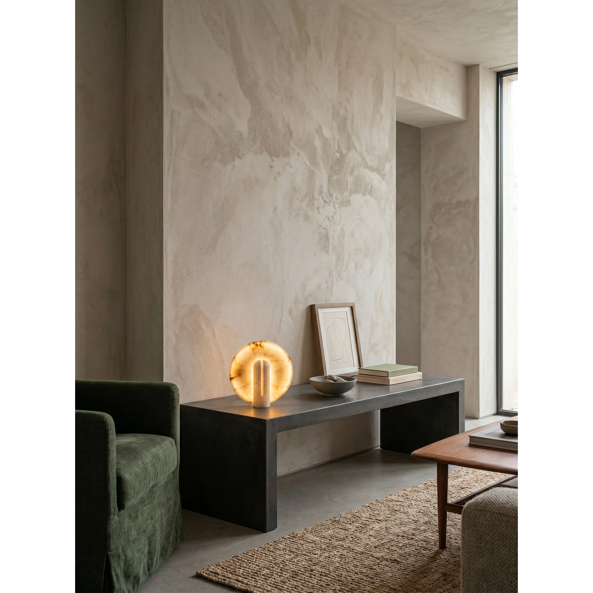 Yavren Tischleuchte aus Alabaster