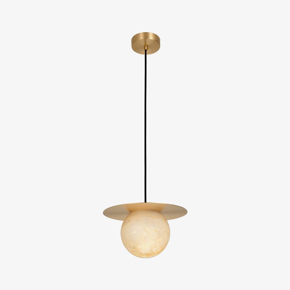 Velar Pendelleuchte aus Alabaster in Kugel