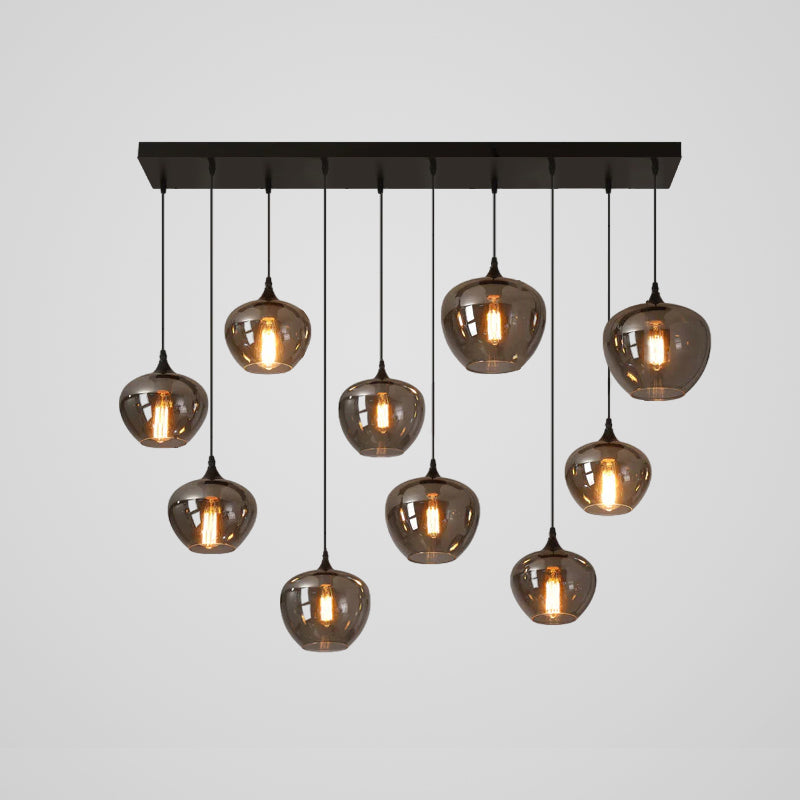 Tevely Pendelleuchte aus Glas im industriellen Chic-Stil
