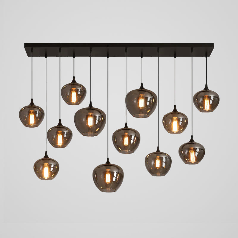 Tevely Pendelleuchte aus Glas im industriellen Chic-Stil
