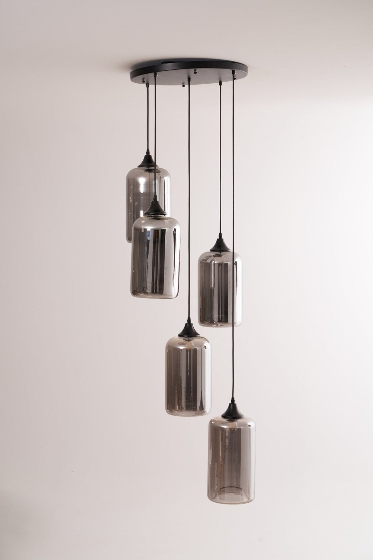 Tevely Pendelleuchte aus Glas im industriellen Chic-Stil
