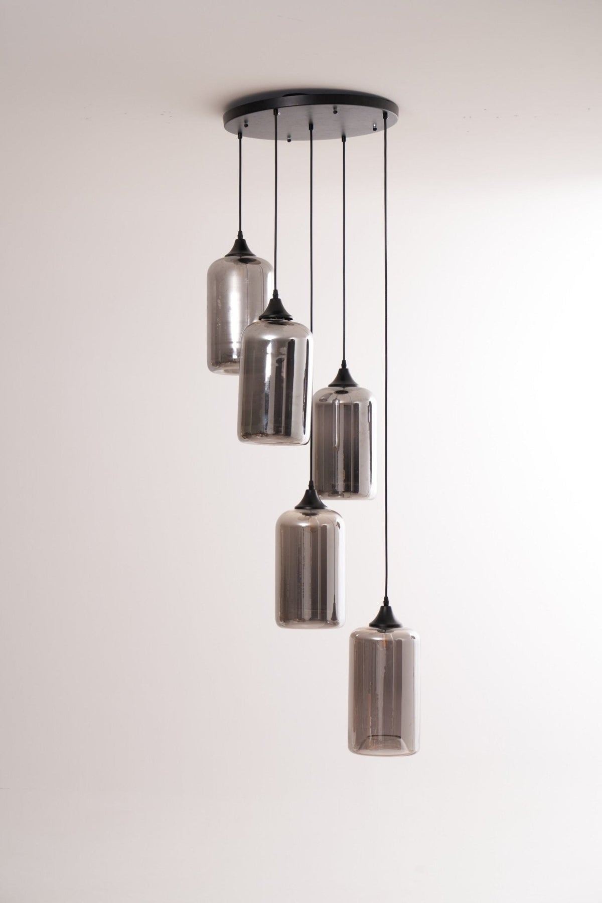 Tevely Pendelleuchte aus Glas im industriellen Chic-Stil