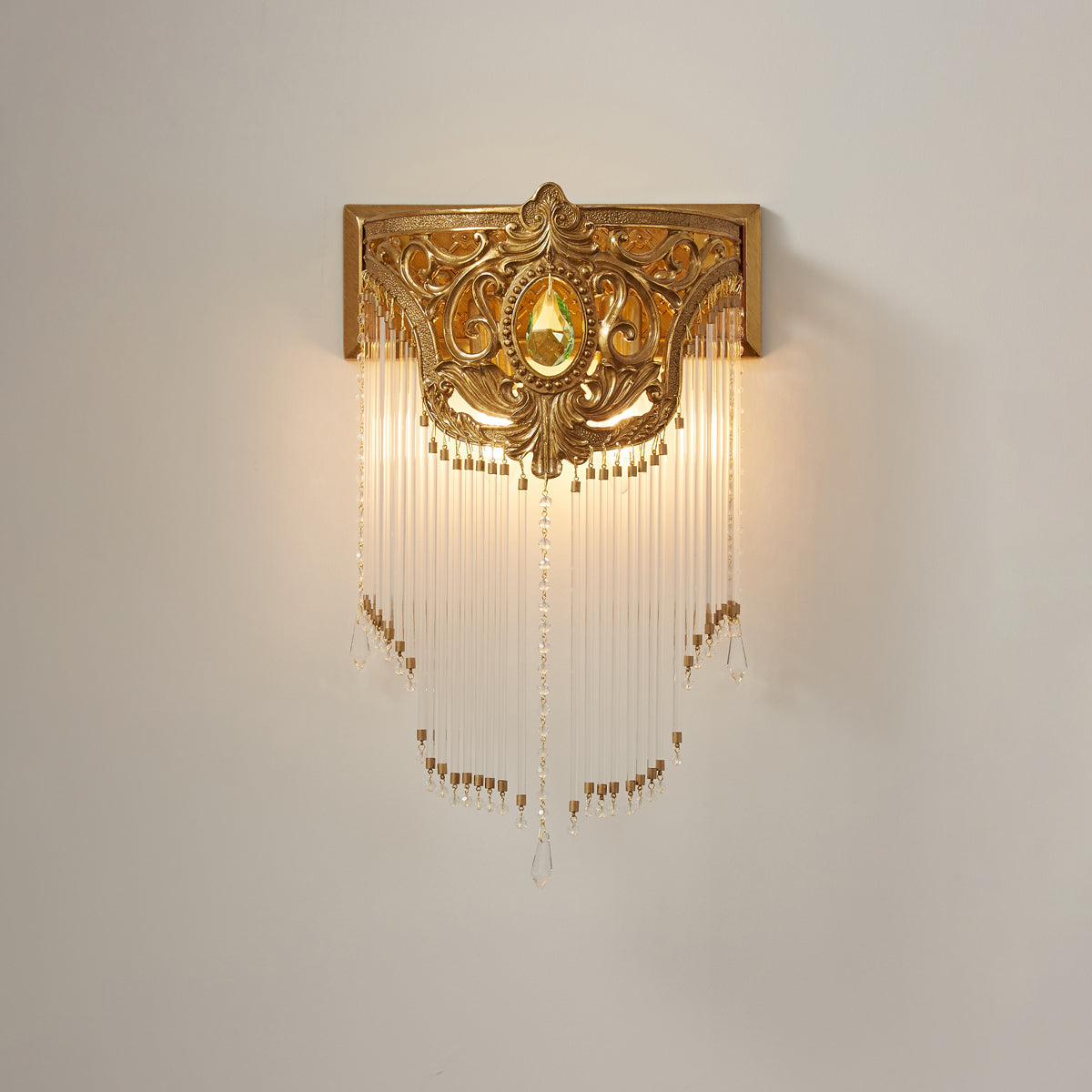 Bow Tie Gold Kristall-Fringe-Wandleuchte