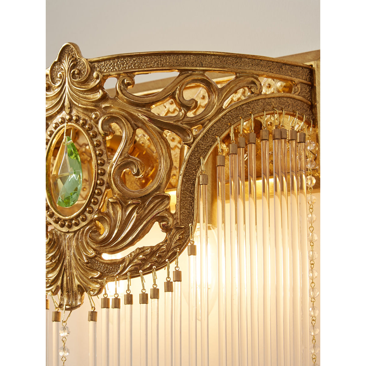 Bow Tie Gold Kristall-Fringe-Wandleuchte