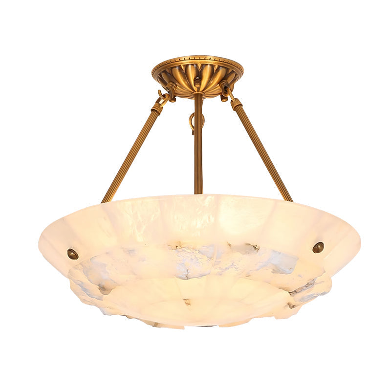 Nomen Pendelleuchte Alabaster Bowl Eleganz