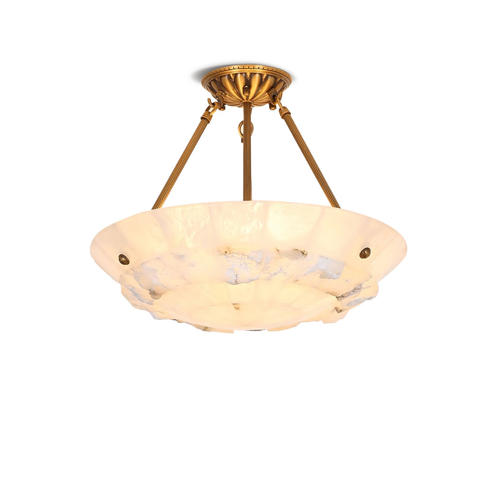 Nomen Pendelleuchte Alabaster Bowl Eleganz