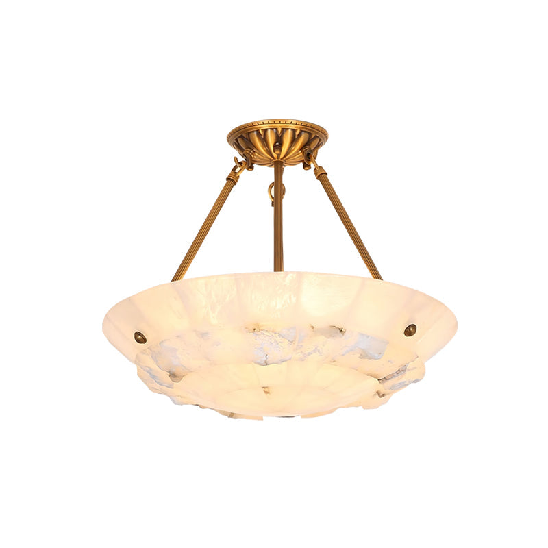 Nomen Pendelleuchte Alabaster Bowl Eleganz