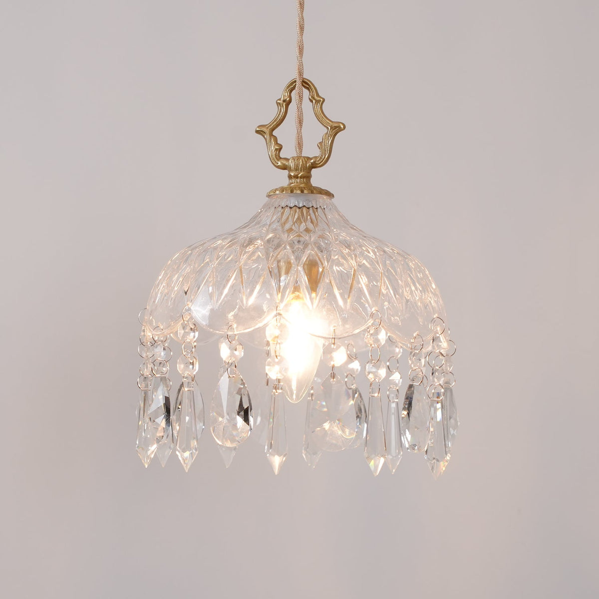 Moka Kristall-Vintage-Pendelleuchte