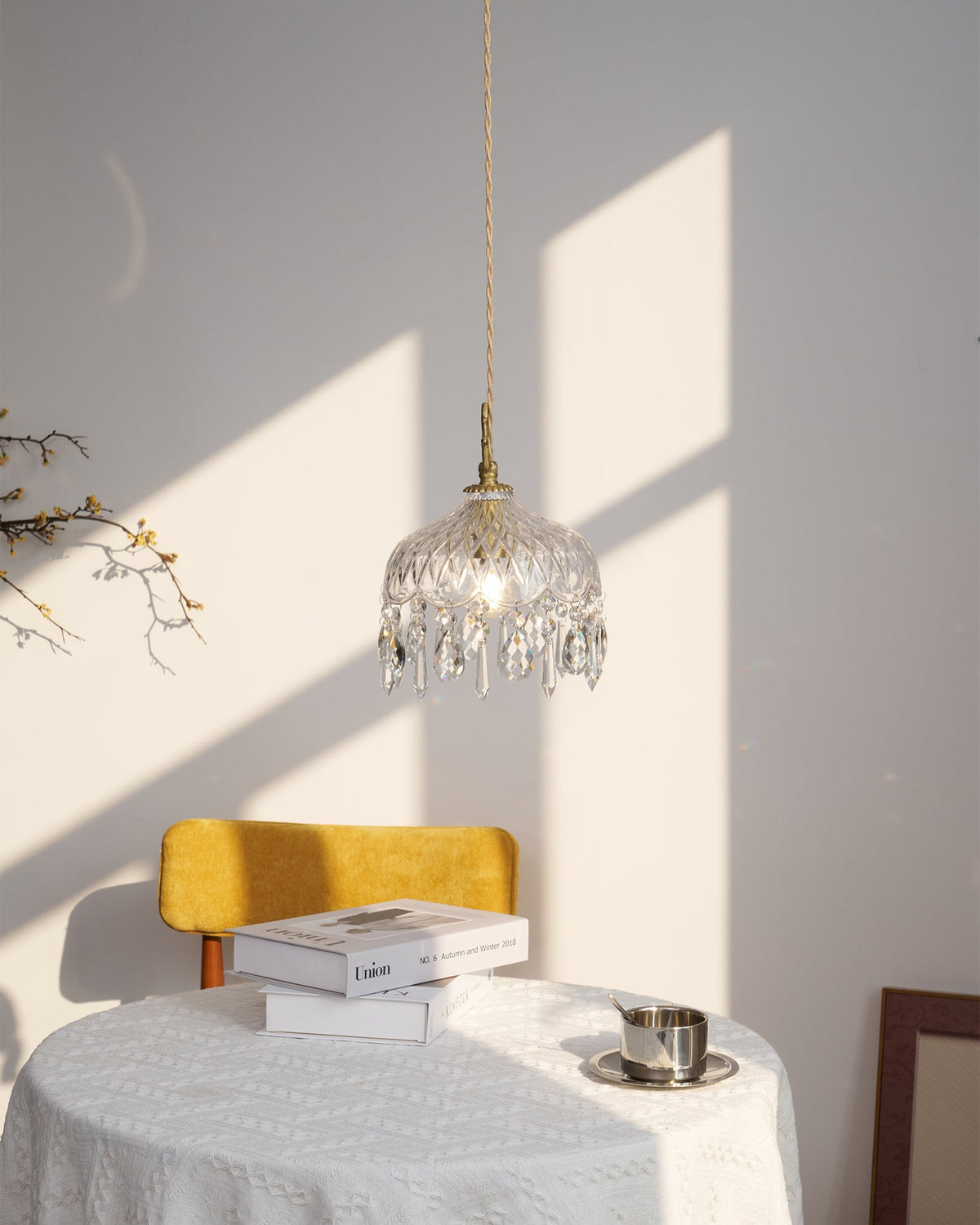 Moka Kristall-Vintage-Pendelleuchte
