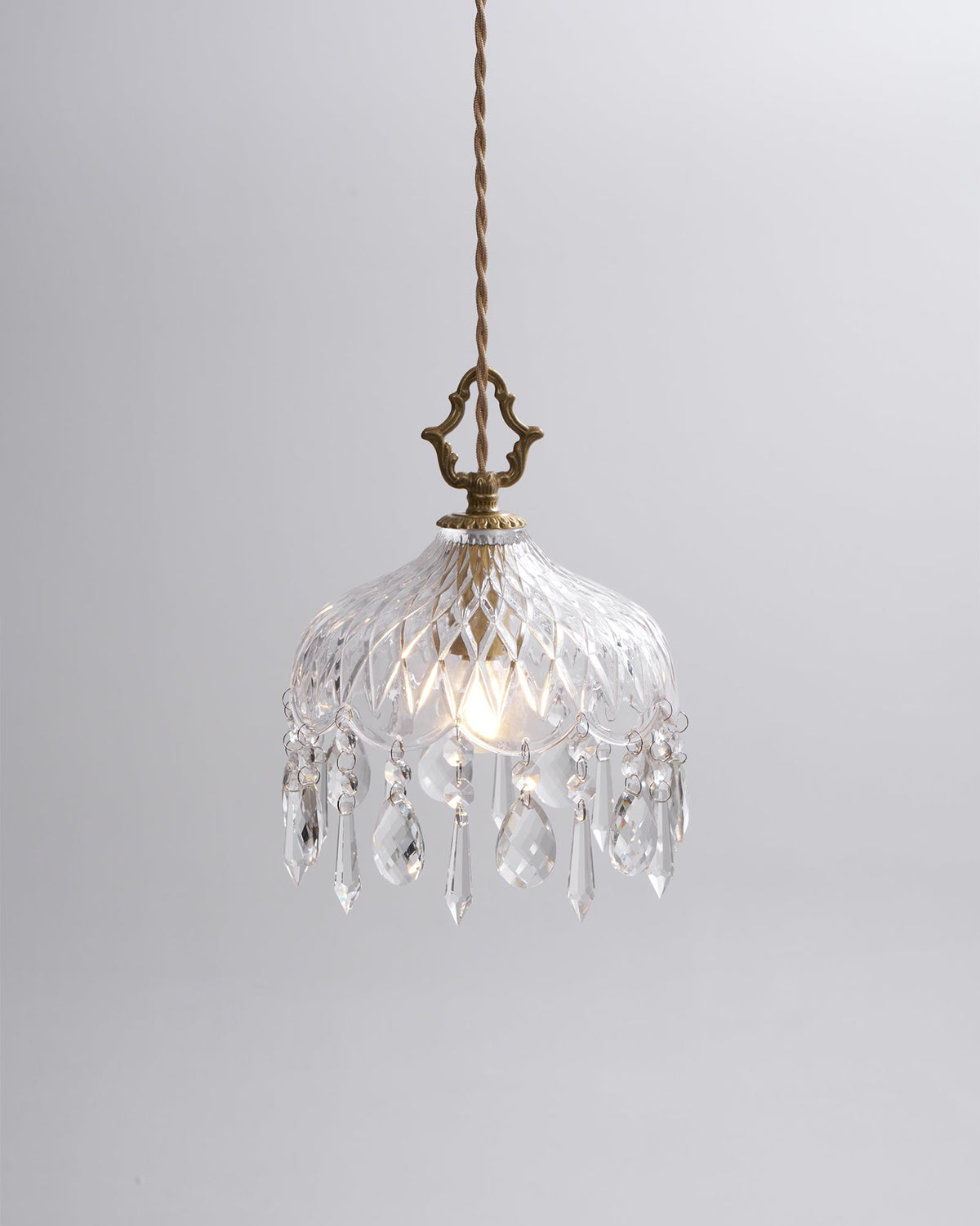 Moka Kristall-Vintage-Pendelleuchte