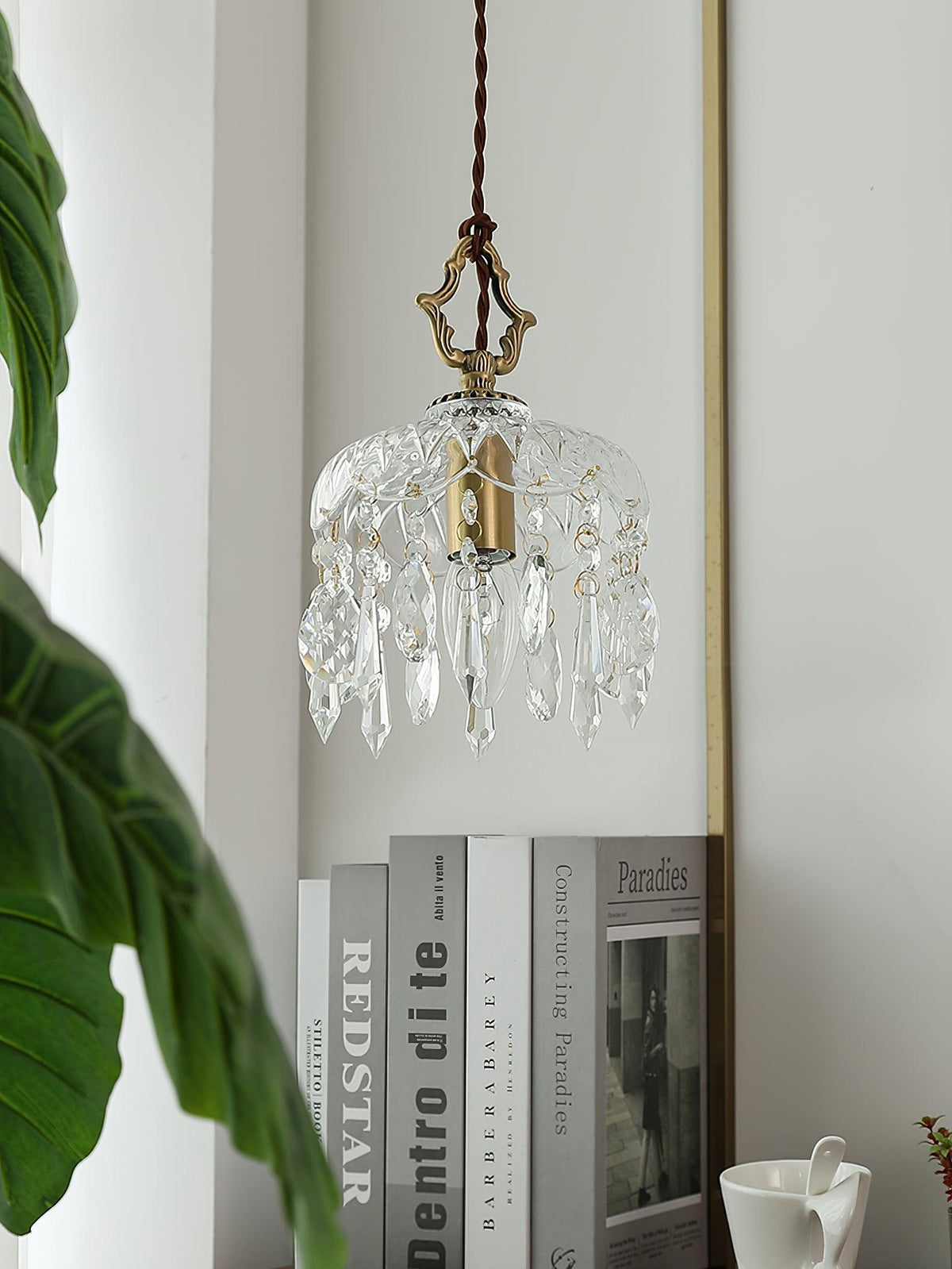 Moka Kristall-Vintage-Pendelleuchte