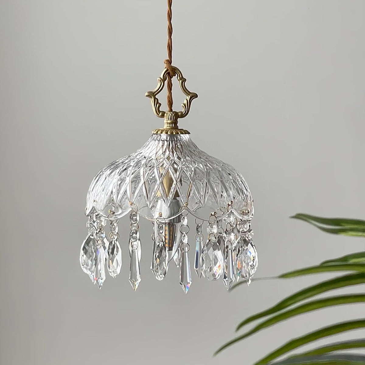 Moka Kristall-Vintage-Pendelleuchte